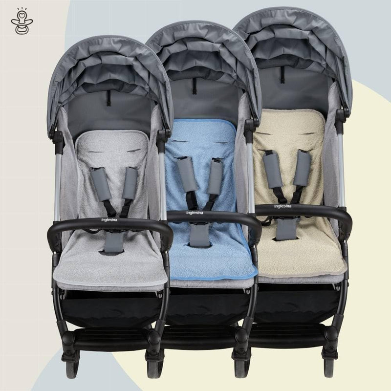 Babysanity Copri Passeggino Estivo in Spugna Di Cotone 100% Copriseduta Universale Antisudore per Bambino E Neonato - Made in Italy (Grigio)