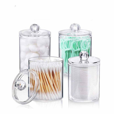 Household Transparent round Cotton Swab Box