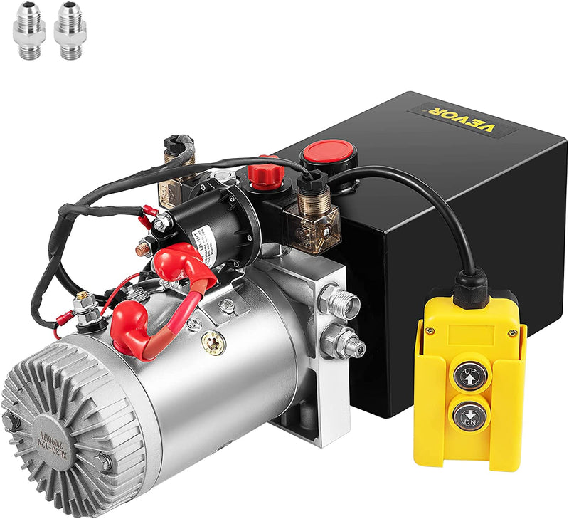 12V Pompa Idraulica Hydraulic Pump DC Doppia Azione Con Serbatoio D&