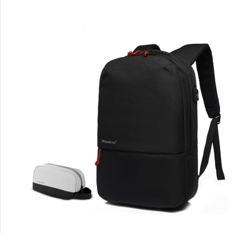 Cross Border Picano Custom Computer Bag Backpack Leisure Student Package Men and Women Multi-Functional USB Charging Knapsack