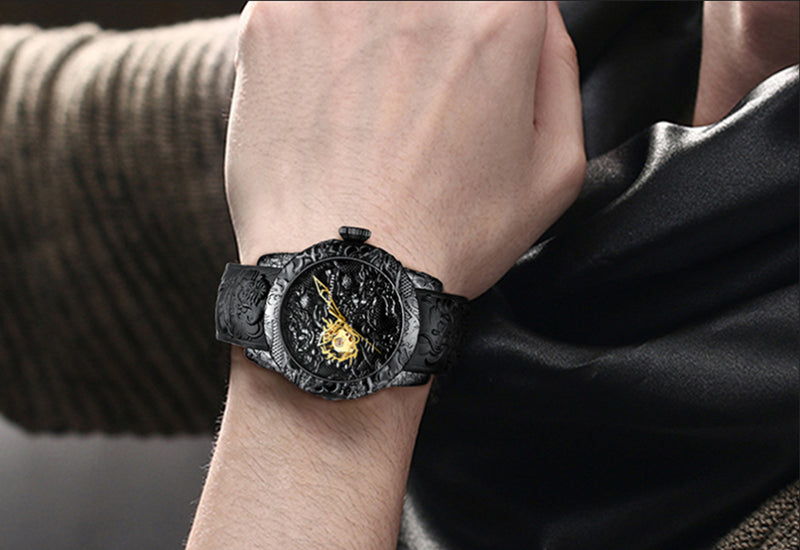 Dragon Pattern Mechanical Watch