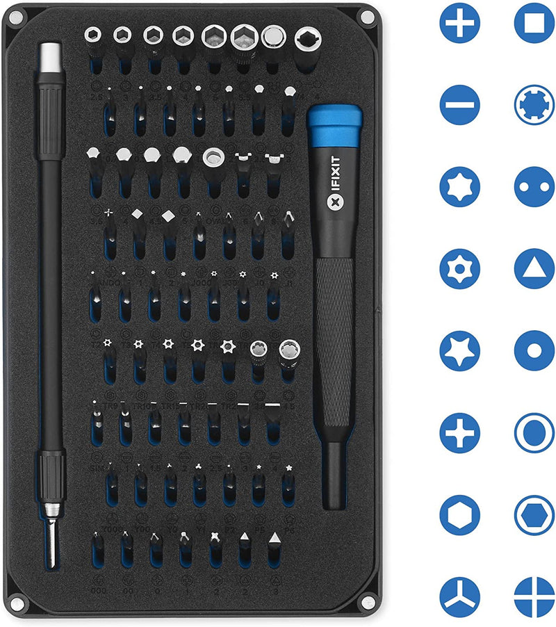 Pro Tech Toolkit, Set Di Attrezzi Con Strumenti Di Apertura & Cacciavite Di Precisione E 64 Punte (4 Mm) per La Riparazione Di Smartphone Ecc.