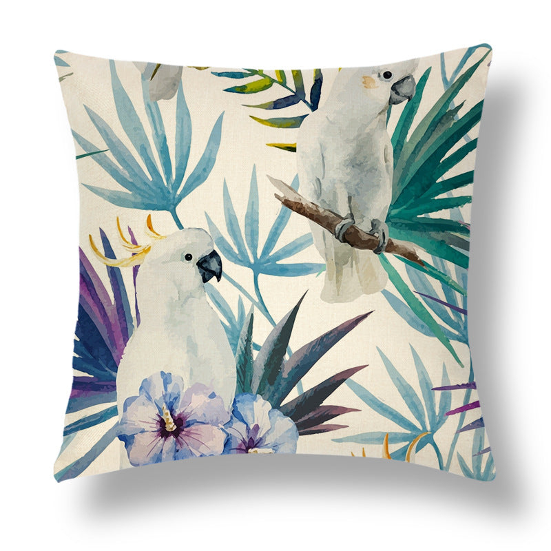 Tropical Series Linen Throw Pillow Case Cushion Cover