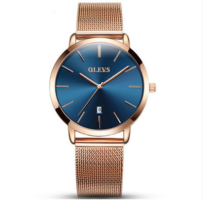 Steel Mesh with Quartz Watch Ladies Couple Gift Table