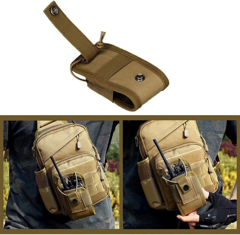 Molle Porta Radio Walkie Talkie Pouch Case per Cintura Di Servizio Radio Fondina Tattica Caccia Citofono Borsa Interfono