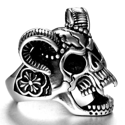 Stainless Steel Ring Men'S Jewelry Ring Wholesale Vintage Sheep'S Head Ring