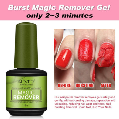 2 PCS Magic Nail Polish Remover, Professionale Rimuove Lo Smalto in Gel in 3-5 Ninuti, Facile E Veloce, Non Danneggia Le Unghie