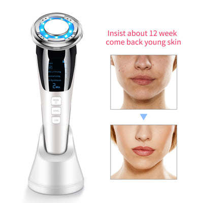 Ultrasonic LED Photon Vibration Light Therapy Massage Apparatus Micro-Current Beauty Apparatus