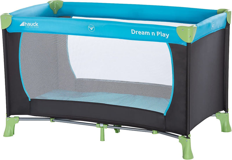 Lettino Da Viaggio Dream N Play - Culla Neonato Fino a 15Kg - Letto Pieghevole 60X120Cm - Box Bambini Leggero Con Borsa Inclusa - Blu, Multicolore