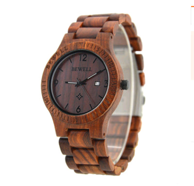 Men'S Simple Ultra-Thin Wood Watch Creative Gift Quartz Watch