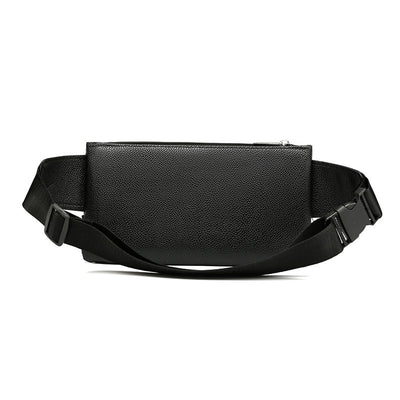 Men'S Belt Bag Classic Solid Color PU Leather Waist Bag Outdoor Leisure Travel Fanny Pack Purse