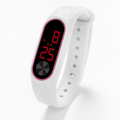 Silicone Children'S LED Red and White Light Watch