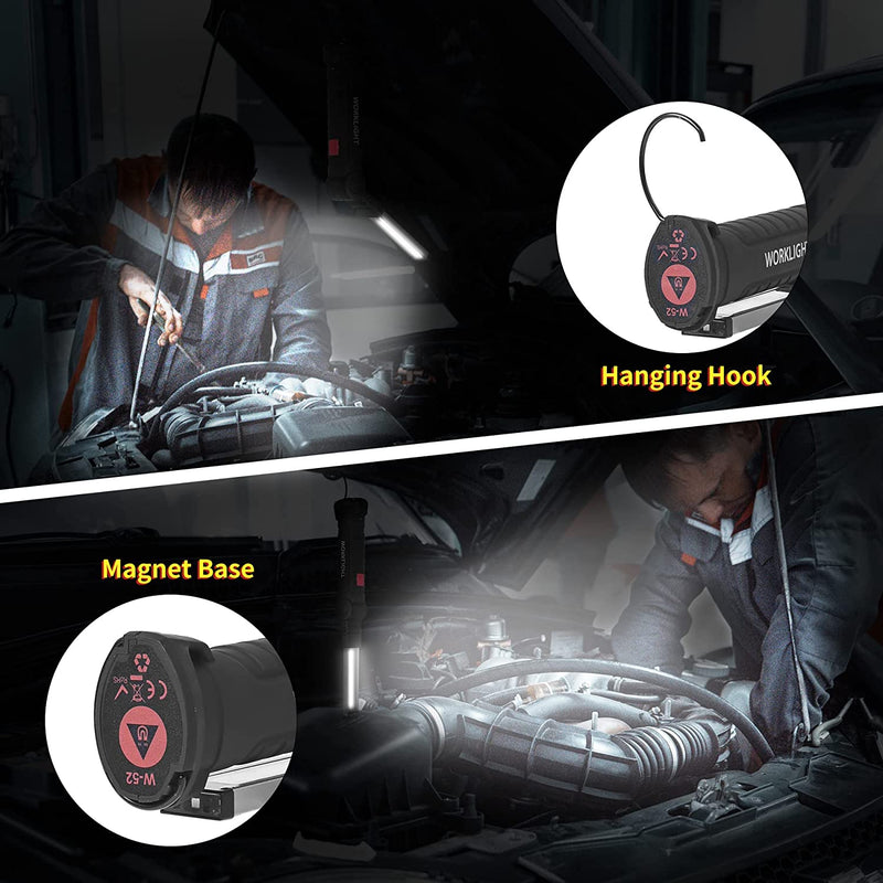 Torcia LED Lampada Da Lavoro Ricaricabile USB Lampada Magnetica COB Lampade Di Ispezione 5 Modalità Lampada E Gancio per Auto/Campeggio/Bbq/Home E Di Emergenza