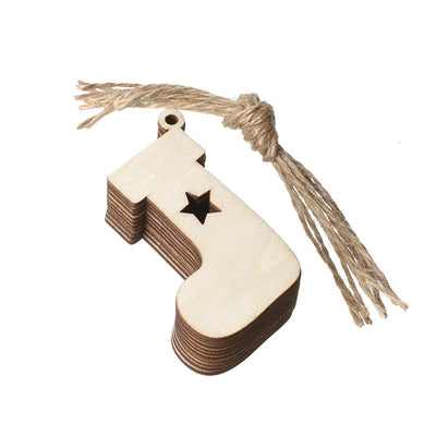 Wooden Pendant Christmas Atmosphere Festive Cutting