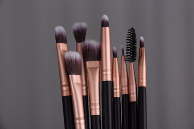 14Pcs Wood Handle Makeup Brush Set