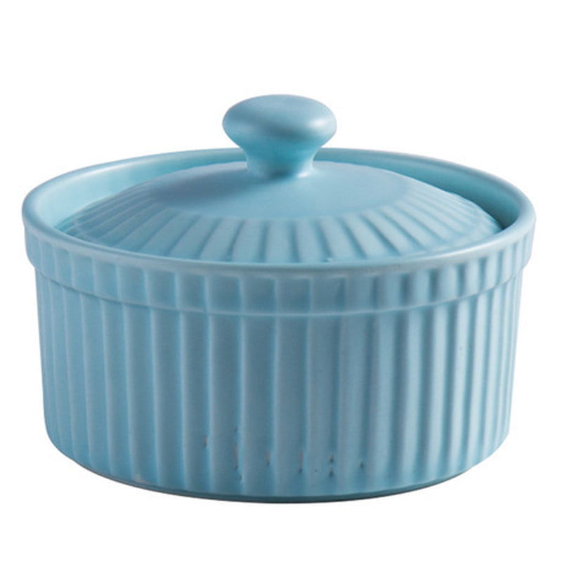 New Nordic Style Ceramic Baking Bowl with Lid