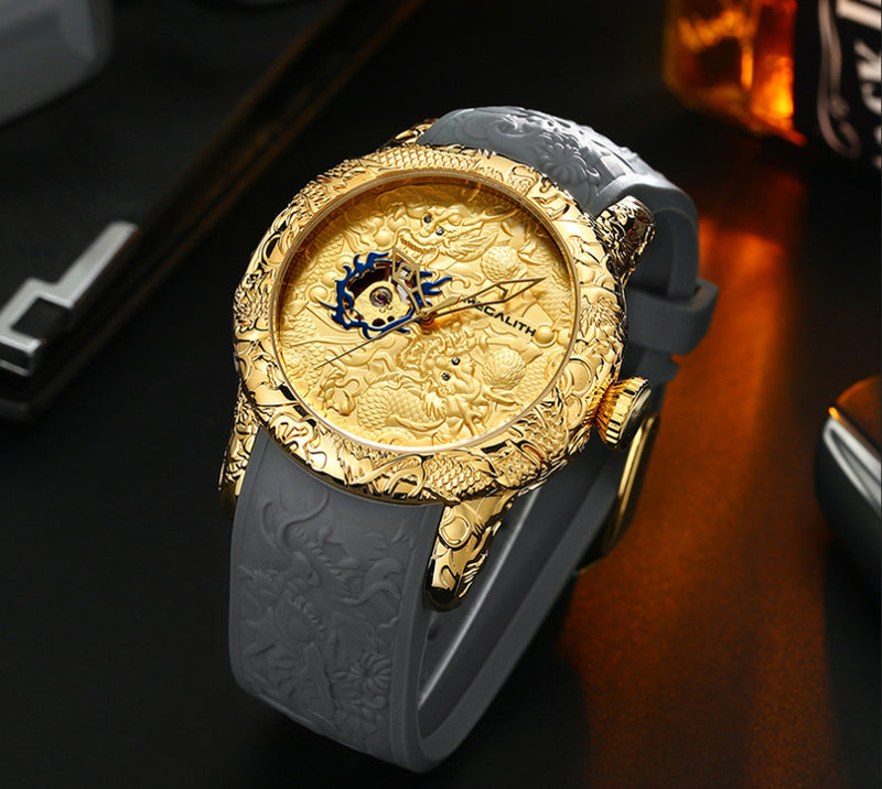 Dragon Pattern Mechanical Watch