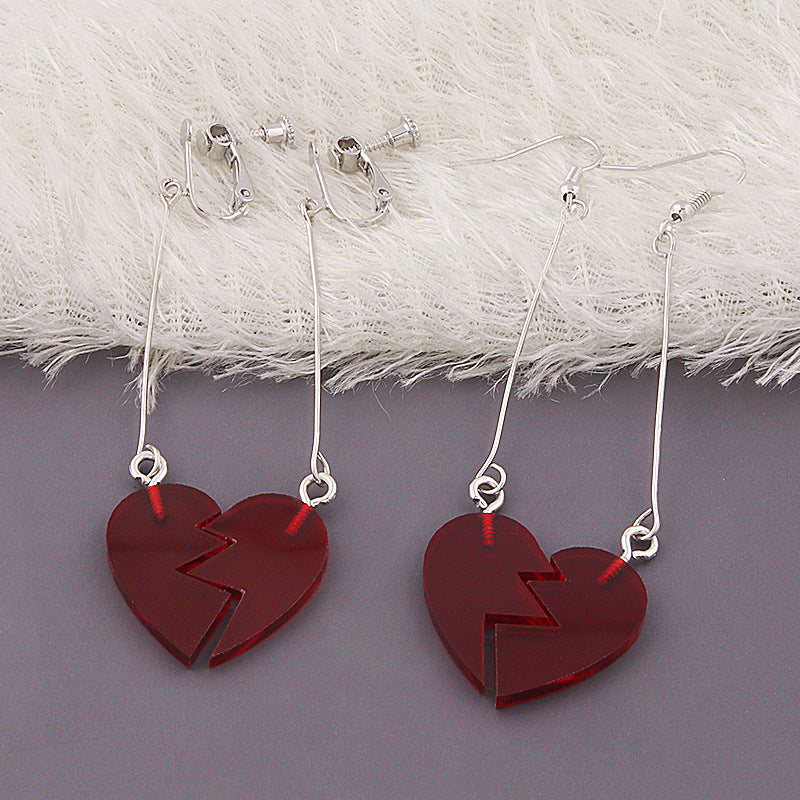 Creative Fashion Love Shape Earring Ear Clip