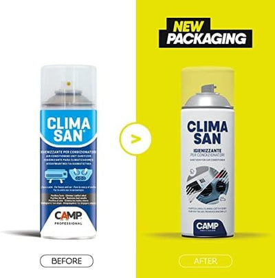 ‎ CLIMASAN IGIENIZZANTE, Trattamento per Climatizzatori Di Casa E Auto, a Base Alcool, Purifica L'Aria E Elimina I Cattivi Odori, 400 Ml