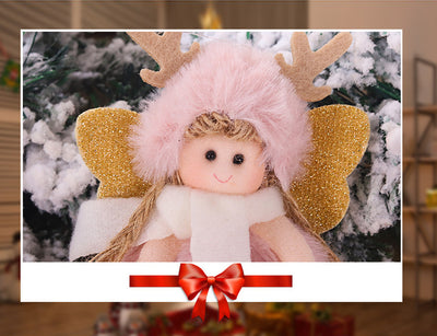 Christmas Cute Fabric Antler Plush Girl Decoration Ornaments