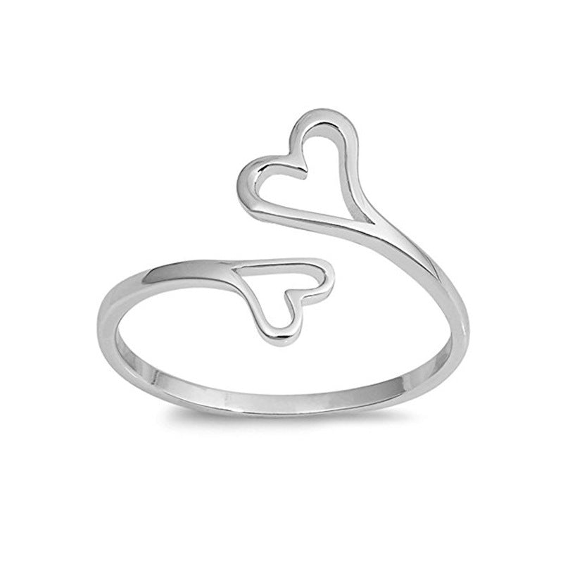 Love Hearttex Lovers Love Adjustable Ring Titanium Stainlessmen and Women Engaged in Wholesale.