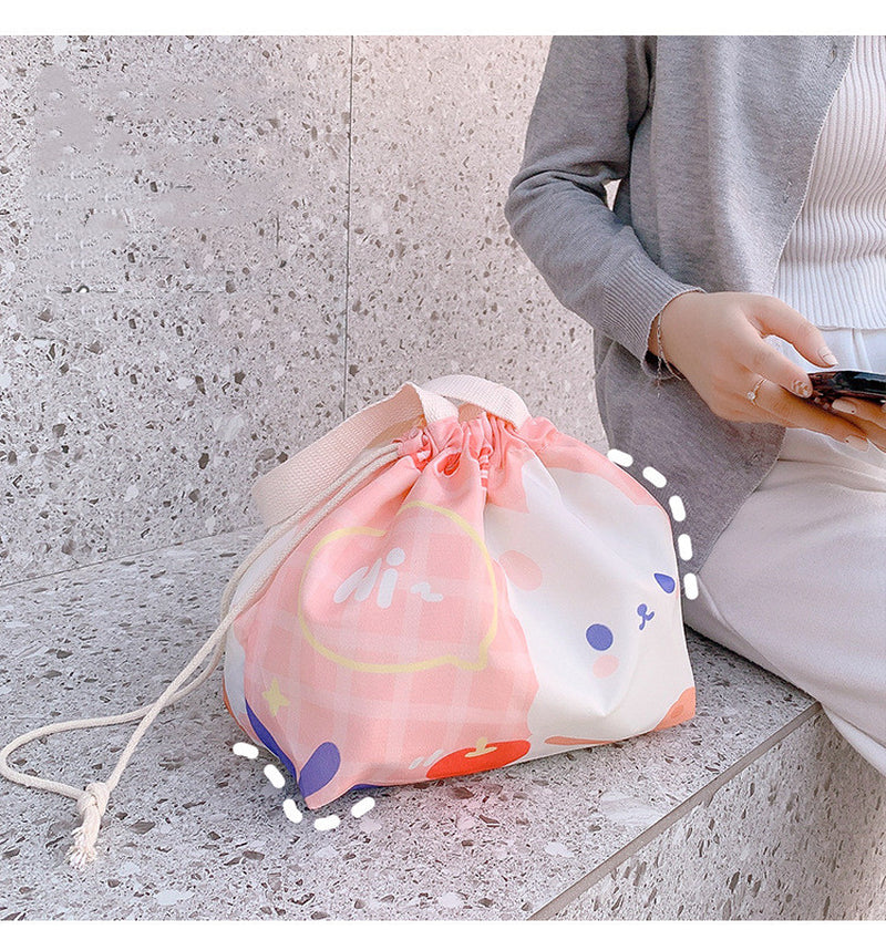 Cute Cartoon Waterproof Insulated Lunch Box Storage Bag