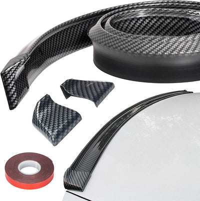 Spoiler Posteriore per Auto, 1,5 M, Universale, in Fibra Di Carbonio, Copertura per Alettone Posteriore Ell’Auto, Protezione 100% Impermeabile, Colore Nero