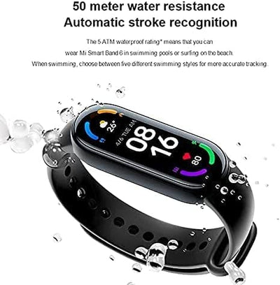 Smartwatch, Orologio Fitness Tracker Donna Uomo, Smart Watch, Sonno Cardiofrequenzimetro, Calorie Contapassi, M6 Activity Tracker, Impermeabile 5ATM, Notifiche Messaggi per Android Ios