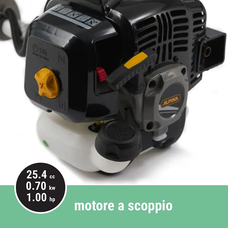 Decespugliatore a Scoppio ABR 26J, Motore a Due Tempi Da 25,4 Cc, 700 W, Larghezza Di Taglio 43 Cm, Testina a Doppio Filo in Nylon E Lama a 3 Denti, Bretella Inclusa