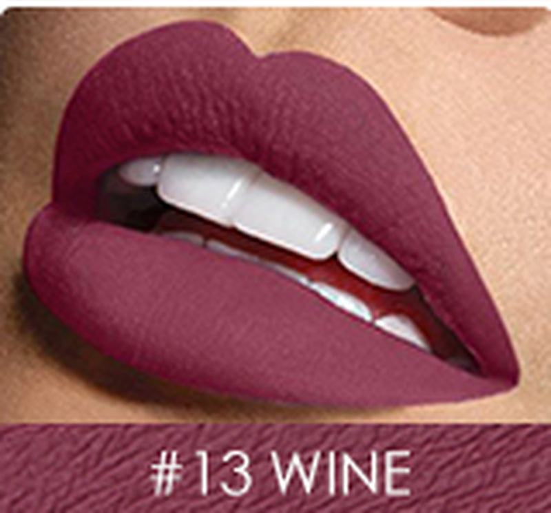 Waterproof Matte Liquid Lipstick with Moisturizing Action Smooth Lip Stick Long-Lasting Lip Gloss Cosmetic Make-Up