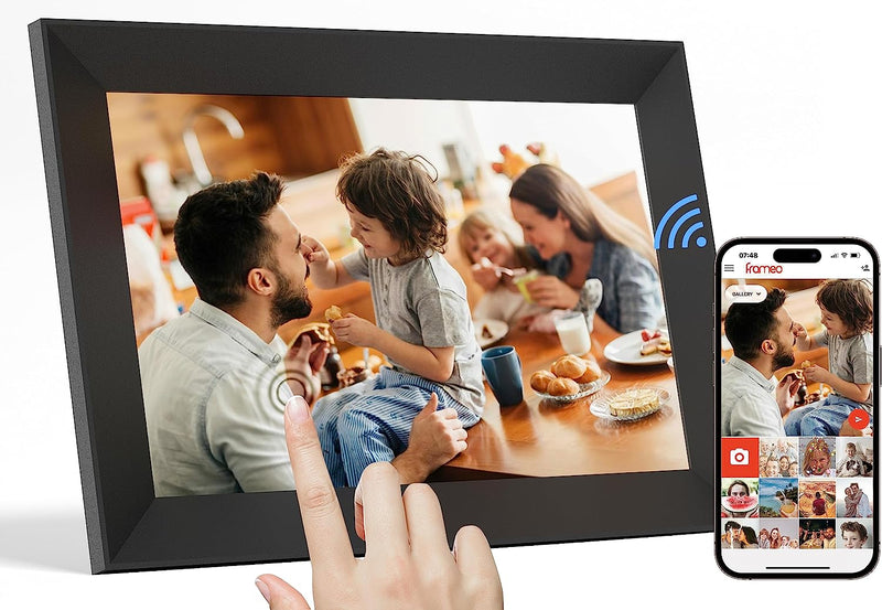 Frame Di Foto Digitale Wi-Fi Da 10,1 Pollici, Touchscreen 1280 X 800 IPS, Cornice Elettronica Con Memoria Da 16 GB, Rotazione Automatica, Montaggio a Parete, Foto E Video Tramite APP Frameo