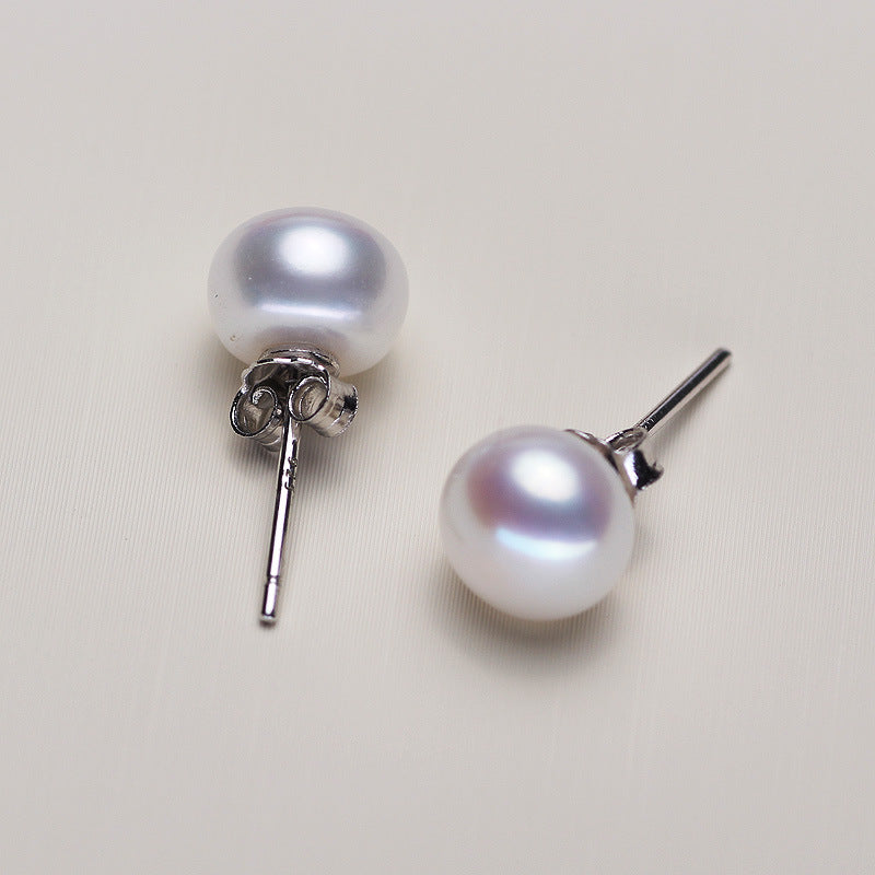 S925 Pure Silver Freshwater Pearl Earrings