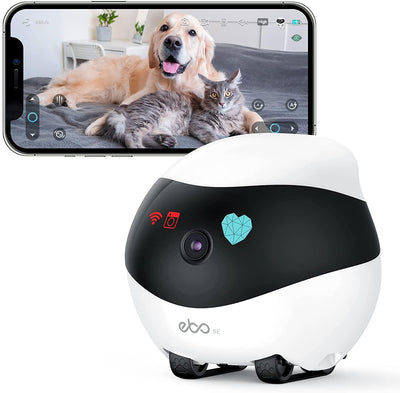 SE Robot Telecamera per Animali in Movimento Con Ruote,1080P Videocamera Di Sorveglianza Interno,Crociera Automatica,Audio Bidirezionale E Visione Notturna