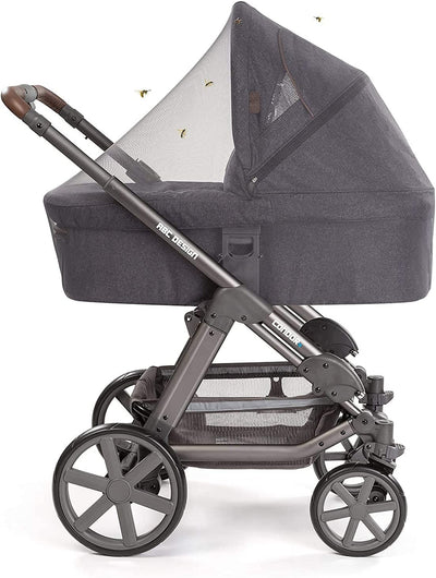 Zamboo - Zanzariera Passeggino Universale E Carrozzine, Zanzariera Passeggino a Maglia Fine - Premium, Robusta E Lavabile - Grigio Nero