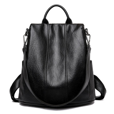 All-Match Leather Soft Leather Anti-Theft Multifunctional Backpack