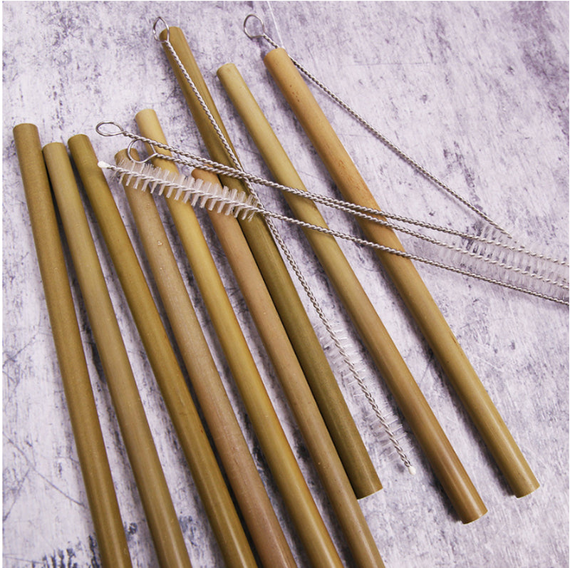 5Pcs Natural Bamboo Straws