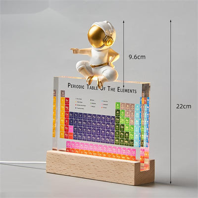 Acrylic Periodic Table of Elements with Real Samples with the Light Base Ornament School Teaching Display Chemical Real Element