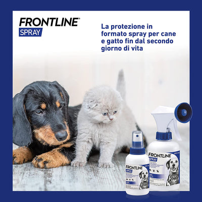 Spray 250 Ml, Antiparassitario per Cani E Gatti E Cuccioli Dal Secondo Giorno Di Vita, Antiparassitario Lunga Durata, Elimina E Protegge Da Zecche, Pulci E Pidocchi, Antipulci Spray 250 Ml