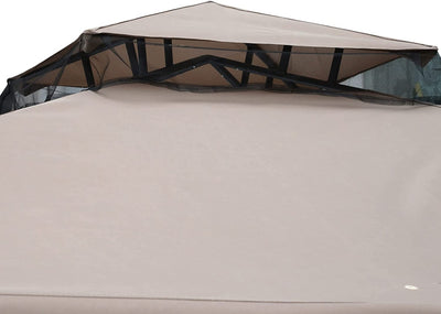 Tenda Gazebo Da Giardino Con Zanzariera, Struttura in Metallo Copertura in Poliestere, 294X294Cm, Talpa