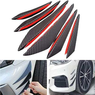 6 Pezzi Labbro Paraurti Anteriore Fibra Di Carbonio, Auto Paraurti Anteriore Labbro Spoiler,Spoiler Auto Universale Anteriore, per Adatto a Qualsiasi Auto