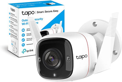 Tapo C310 Telecamera Wi-Fi Esterno UHD 3MP Telecamera IP Di Sorveglianza, Notifiche in Tempo Reale, Visione Notturna Fino 30M, Impermeabile IP66, 2 Vie Audio, Compatibile Con Alexa