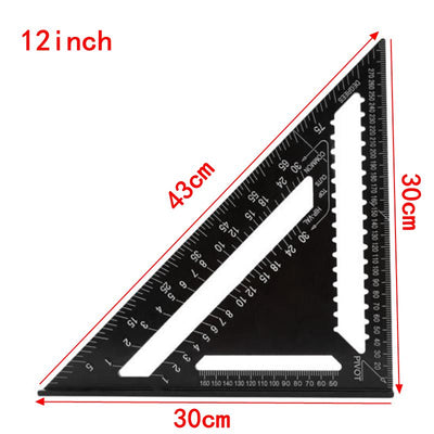 P 7 inch 12 inch aluminum profile black oxidation triangle 90 degree 45 degree triangle ruler square