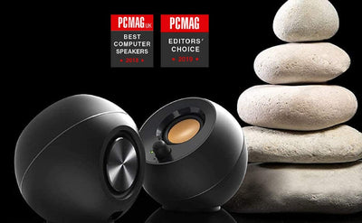 Sistema Di Altoparlanti Desktop Moderno  Pebble Con Alimentazione USB 2.0 (Nero)