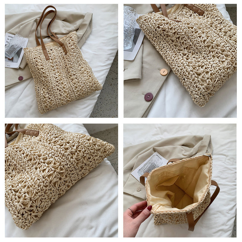 Forest Woven Large Capacity Tote Bag