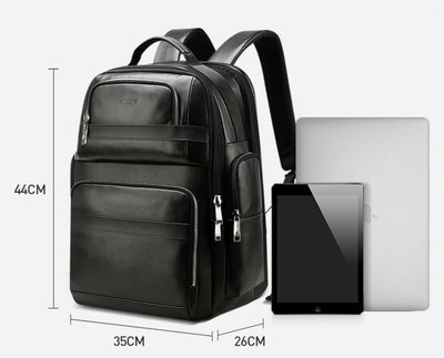 Top Layer Leather Backpack