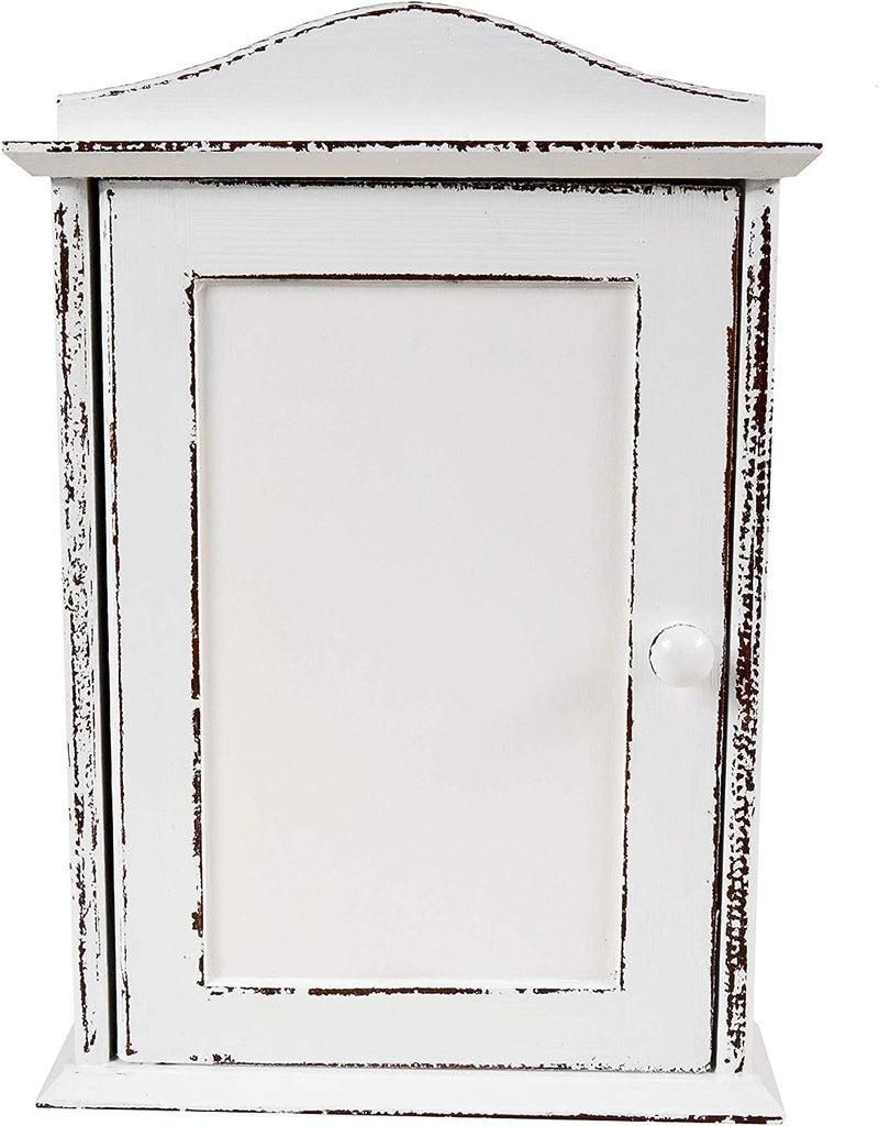 Armadietto Portachiavi in Legno Bianco Shabby Chic, Portachiavi, Portachiavi Con Portachiavi