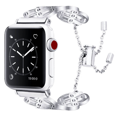 Compatible with Apple, High Quality Butterfly Flower Bands for Watch Stainless Steel Bracelet for Iwatch Series