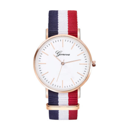 Lovers Watch Women Fashion Trend Korean Version of Simple Leisure Male Students Quartz Watch Nylon Canvas Belt Hot Sale