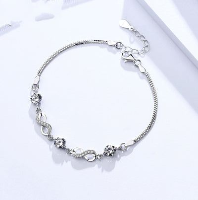 S925 Sterling Silver Bracelet Jewelry Diamond Crystalfashionable Female Jewelry Factory Wholesale Agent Silver