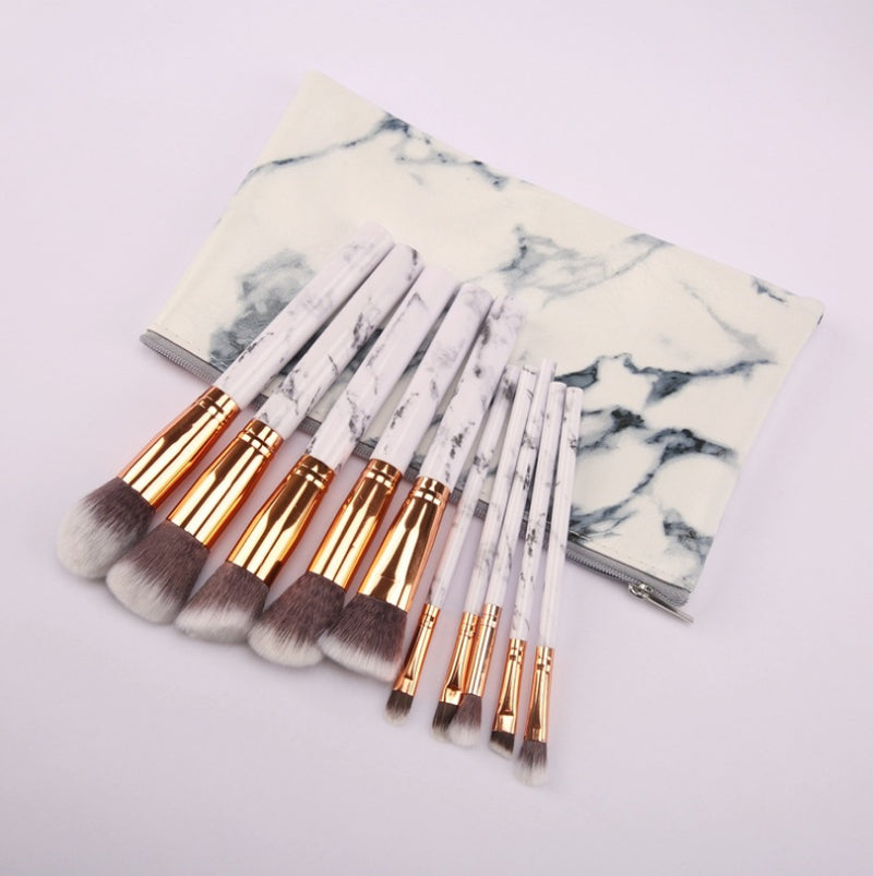 10 Marble Makeup Brush Sets, Beauty Tools, Blush, Eye Shadow, Face Modification, 5 Big 5 Small Explosions.